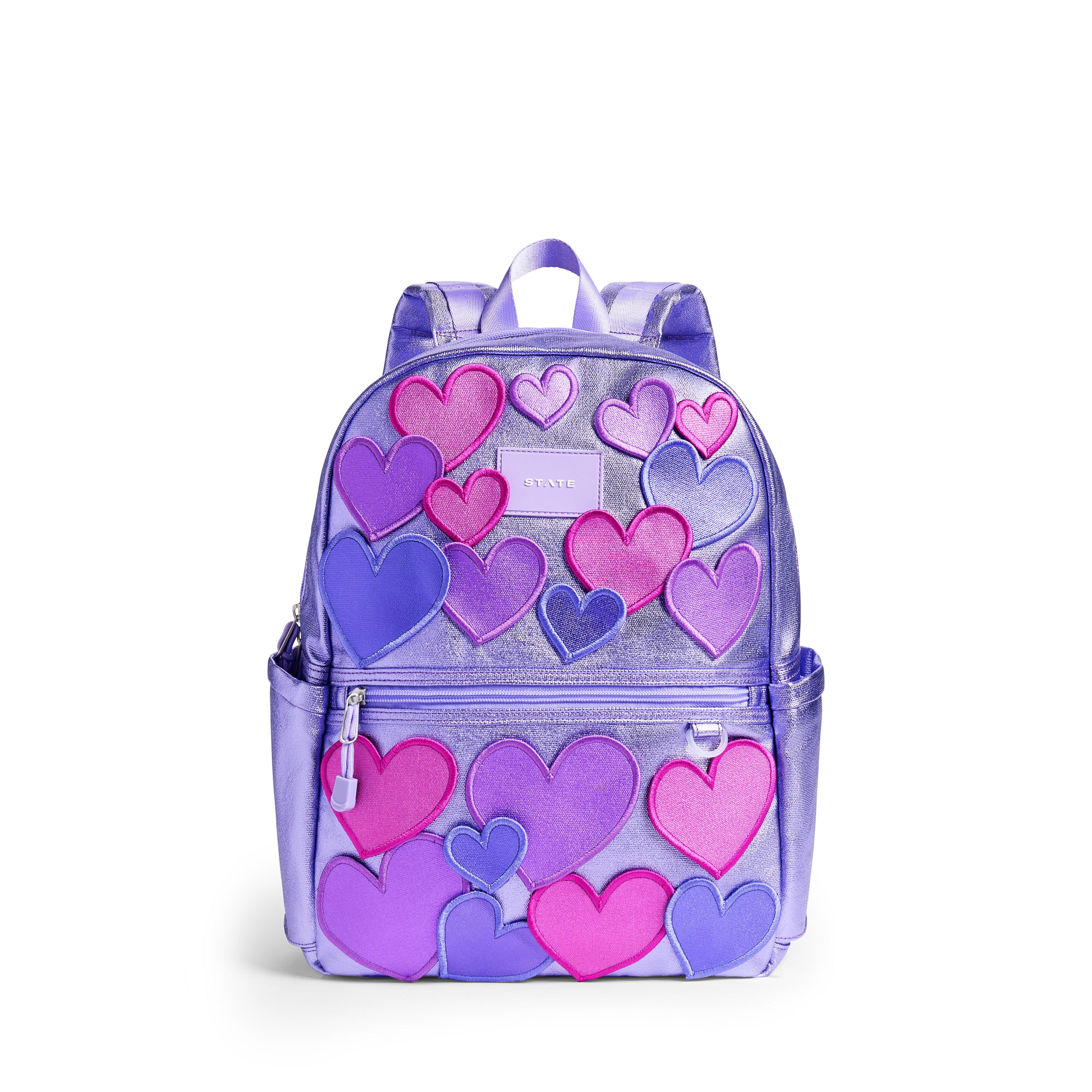 STATE Bags Kane Double Pocket Backpack - 3D Hearts - 3D HEARTS